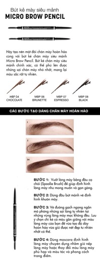 Bút kẻ mày NYX Micro Brow Pencil siêu mảnh