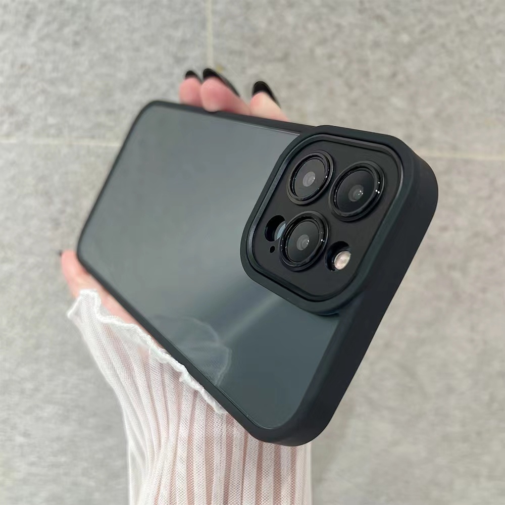 Ốp Điện Thoại Cứng Trong Suốt Chống Sốc Kiểu Dáng Sang Trọng Cho iPhone 14 13 12 11 Pro Max