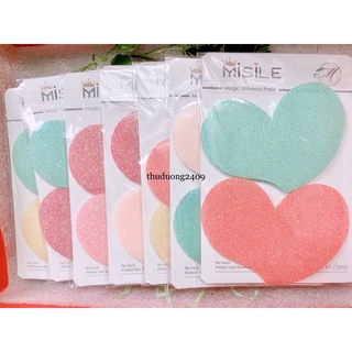 Set2 Miếng dán tóc hình trái tim (màu ngẫu nhiên )