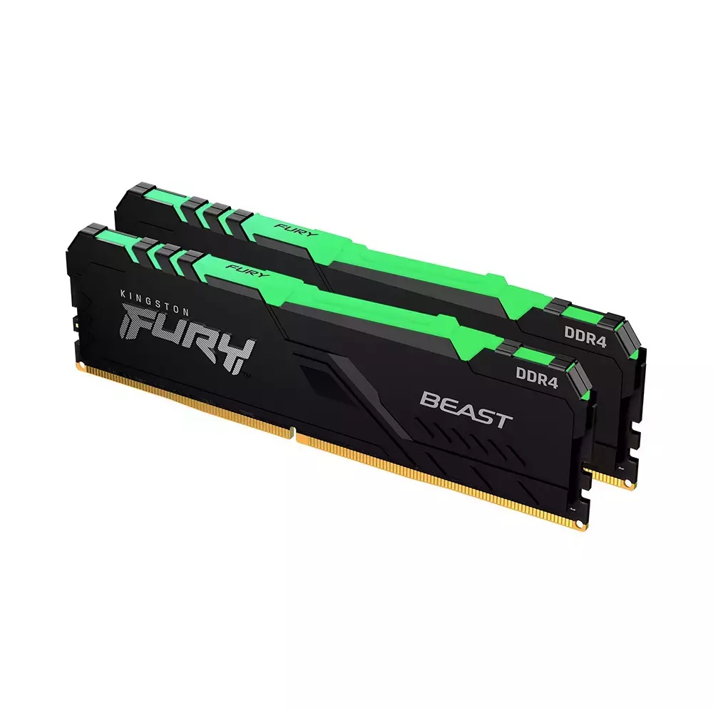 Ram PC Kingston Fury Beast RGB 32GB 3200MHz DDR4 (2x16GB) KF432C16BB1AK2/32