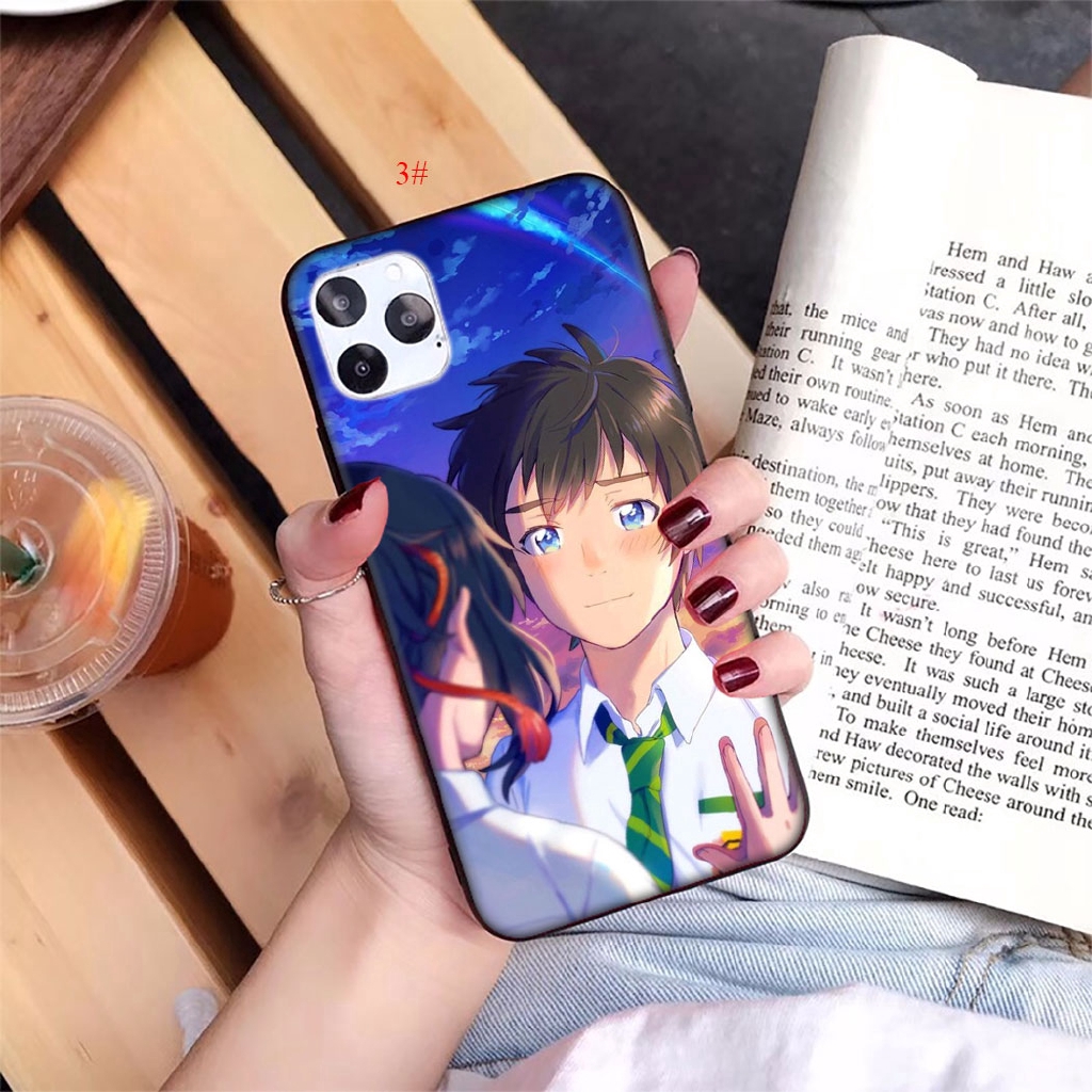 Ốp điện thoại mềm họa tiết phim anime Your Name cho iPhone XR XS Max 11 Pro Max