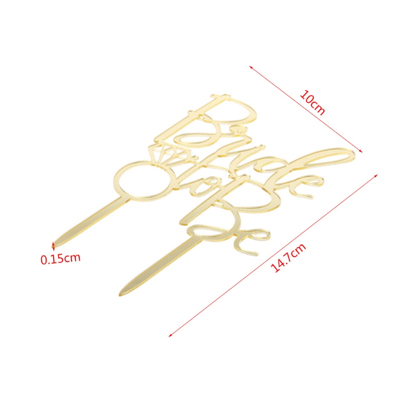 Topper Cắm Trang Trí Bánh Kem Hình Cô Dâu Chú Rể Với Dòng Chữ Bride To be