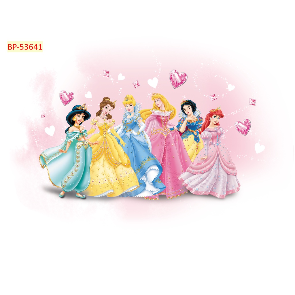 Tranh Dán Tường Phòng Trẻ Em Hình Công Chúa 3D