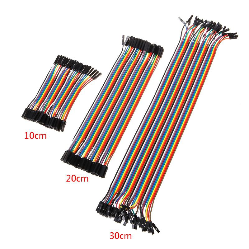 RUN✿40Pin Dupont Cable Jumper Wire Line 2.54mm Female to Female Connector for PCB ARDUINO 10/20/30CM