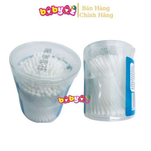 Tăm Bông Trẻ Em Sơ Sinh Rose 220c Thân Nhựa Tăm Bông Đầu Nhỏ Công Nghệ Nhật