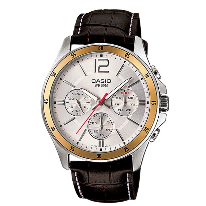 Đồng hồ Nam dây da CASIO chống nước MTP-1374L-7AVDF