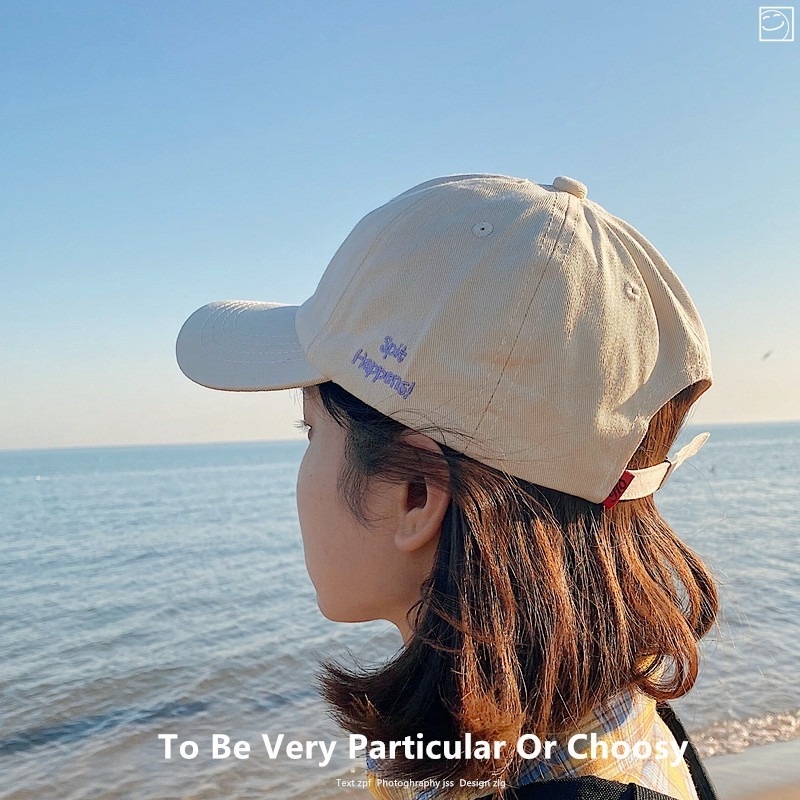 Mũ Lưỡi Trai Thêu Chữ MM CRD Phong Cách Đường Phố Hàn Quốc Cá Tính Cho Nữ