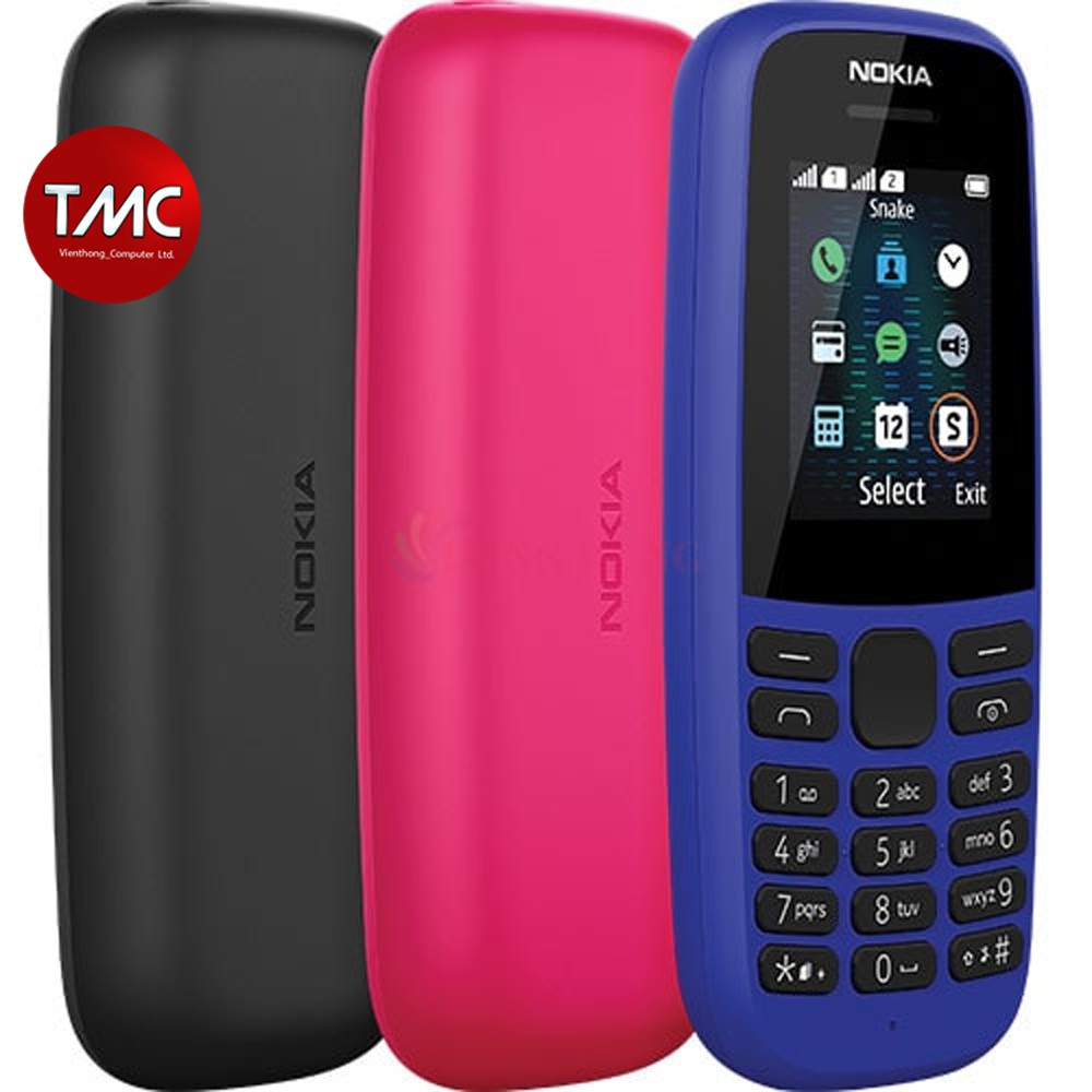 [Mã ELMS5 giảm 7% đơn 300k] Điện thoại Nokia 105 Dual Sim 2019 Hàng Chính Hãng Mới Nguyên Seal