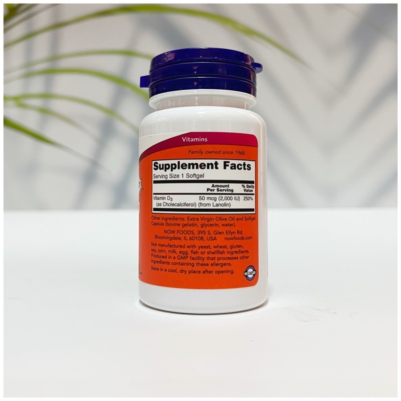 Now Vitamin D3 2000IU, 5000IU 240v Mỹ