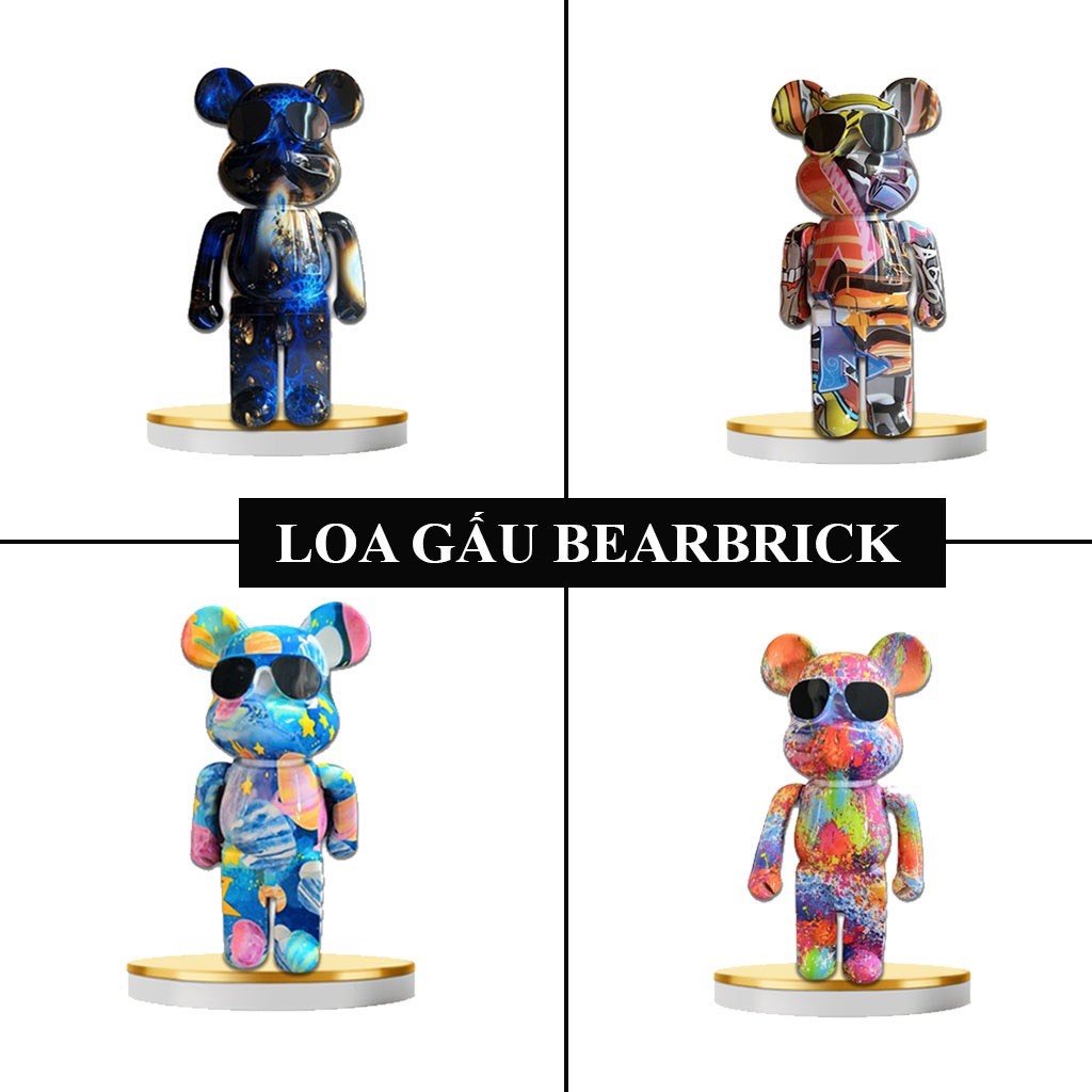 Loa gấu BearbrickLoa bearbrick B5+ nghe nhạc cực hay, Loa bluetooth mini Gấu Bearbrick kết nỗi bluetooth 5.1 pin 2400mAh