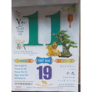 Lốc lịch đại 7màu 2024