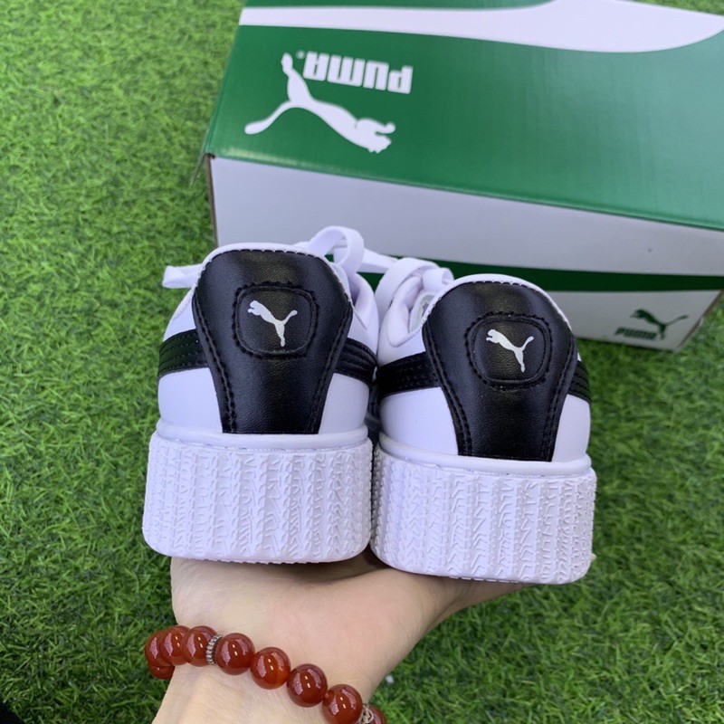 [Hot Trend - giảm giá]Giày thể thao Sneakers nữ Puma PTS, Puma trắng vạch đen bản trung đẹp