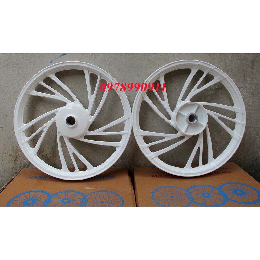 Mâm xe wave, dream phanh cơ _đùm màu trắng