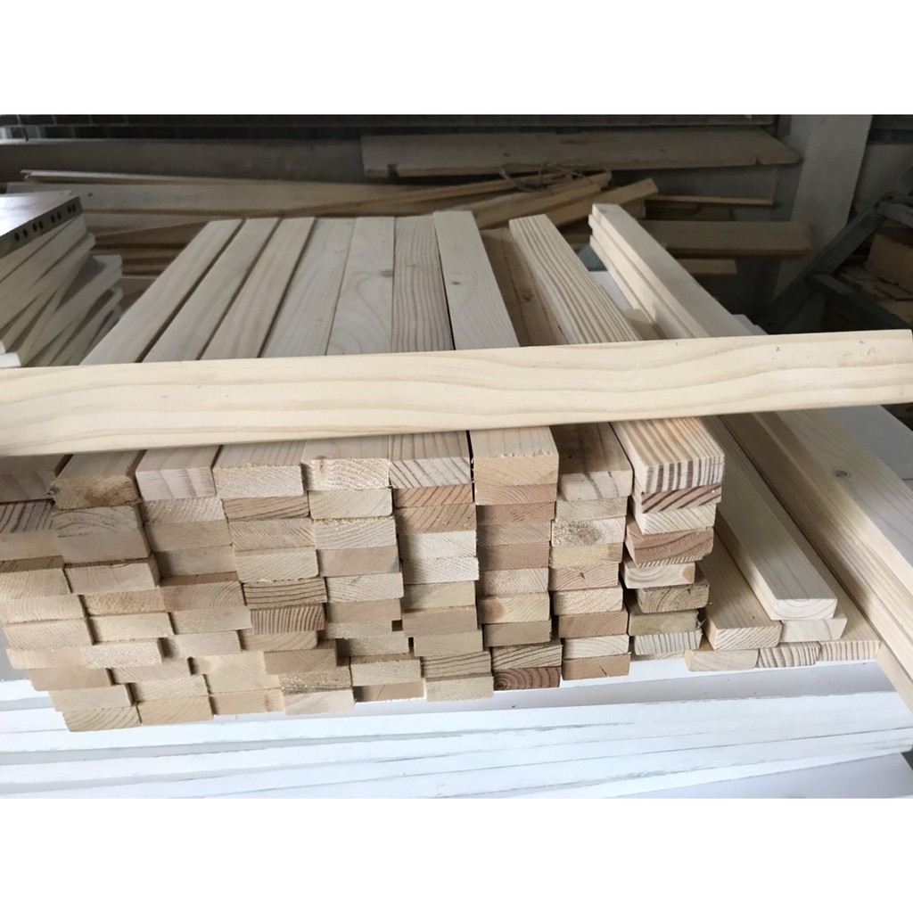 Bó 10 thanh gỗ thông pallet dài 80 Cm, rộng 9 cm, dày 1.5cm được bào láng đẹp 4 mặt