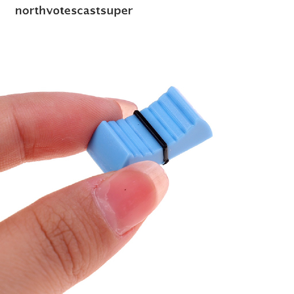Northvotescastsuper 10PCS 4MM Color Mixer Fader Cap Straight Slide Potentiometer Fader Button NVCS