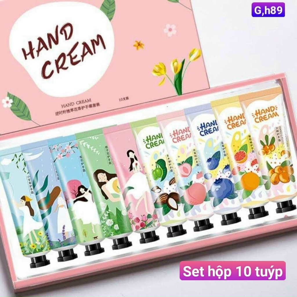 gh12 Set 10 kem dưỡng da tay hand cream 30g nội địa