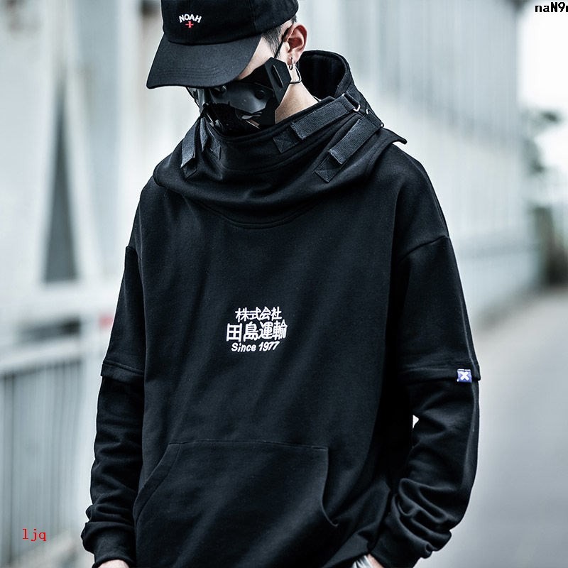 Áo Khoác Sweater Cổ Cao Dáng Rộng Kiểu Hip-Hop Thời Trang 2020 Cho Nam