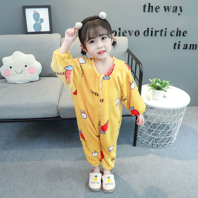 Túi Ngủ Vải Flannel Lông Cừu San Hô Không Đường May Thời Trang Mùa Xuân Cho Bé