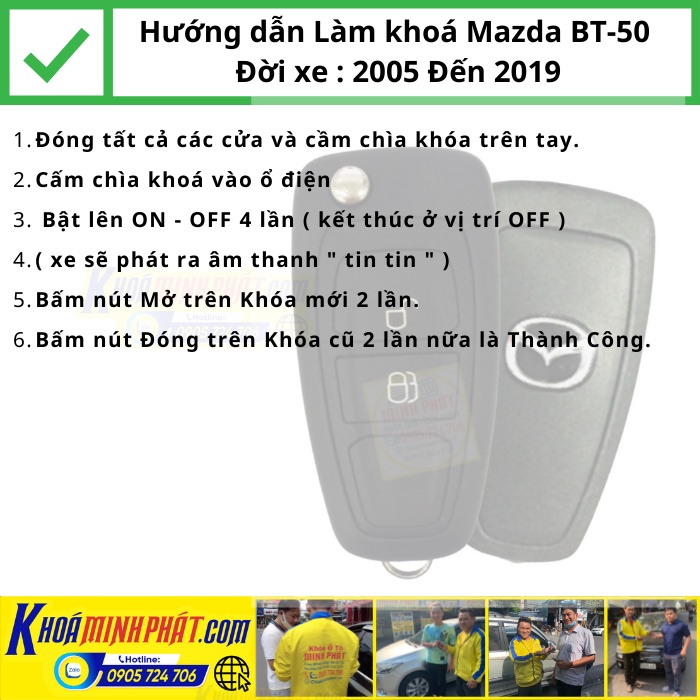 Chìa khoá remote Mazda BT50