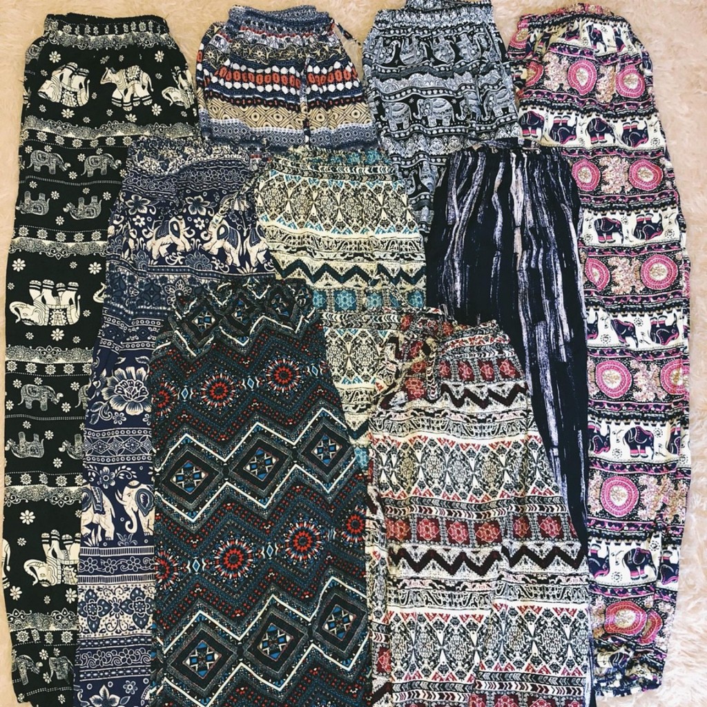 Quần bo gấu vải lanh cao cấp thổ cẩm - HV Store 287