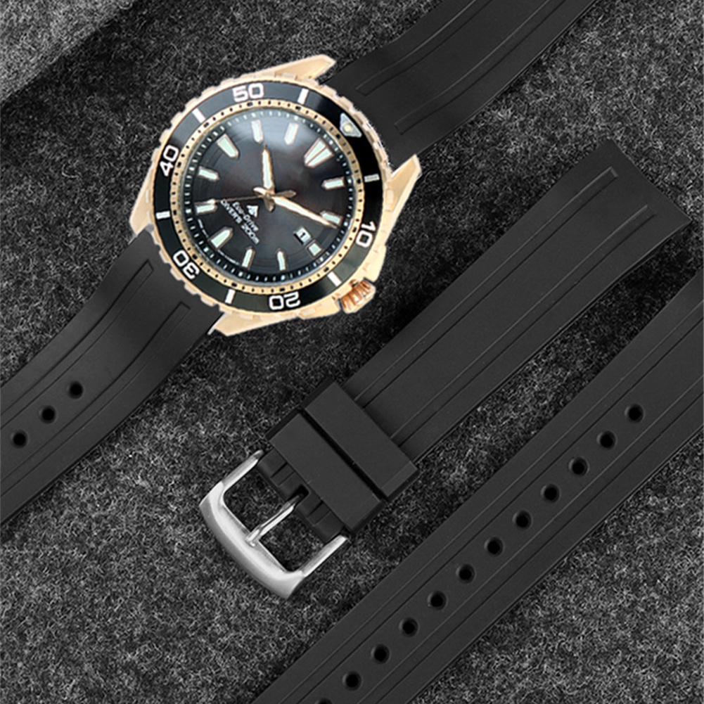 Dây Đeo Cao Su Chống Nước 22mm Cho Đồng Hồ Nam CITIZEN CA0718 BN0193 BN0190