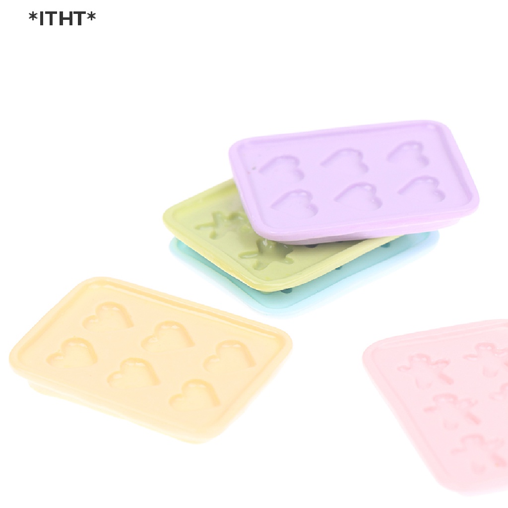 Set 2 Khay Nướng Bánh Tỉ Lệ 1 / 12 Dùng Trang Trí Nhà Búp Bê