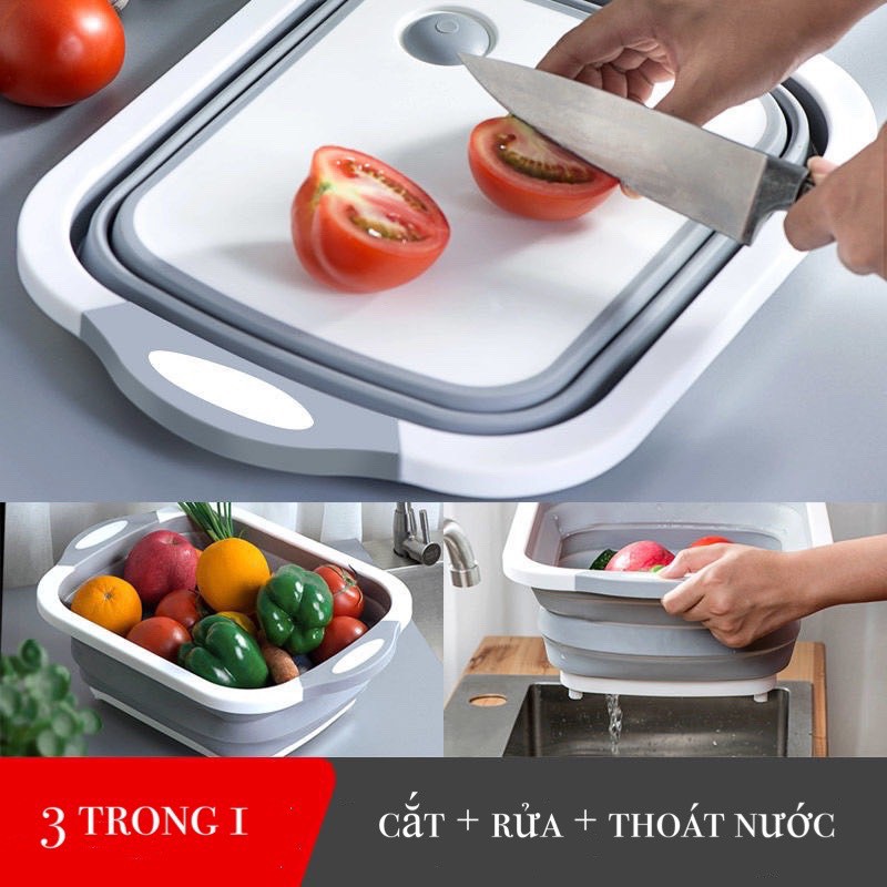 Chậu Đa Năng Chậu Gấp Gọn Tiện Dụng 3 Trong 1 - Minh