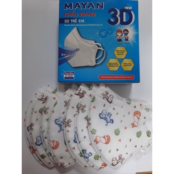 Khẩu trang MAYAN 3D PM 2.5 : 1 hộp 10 cái