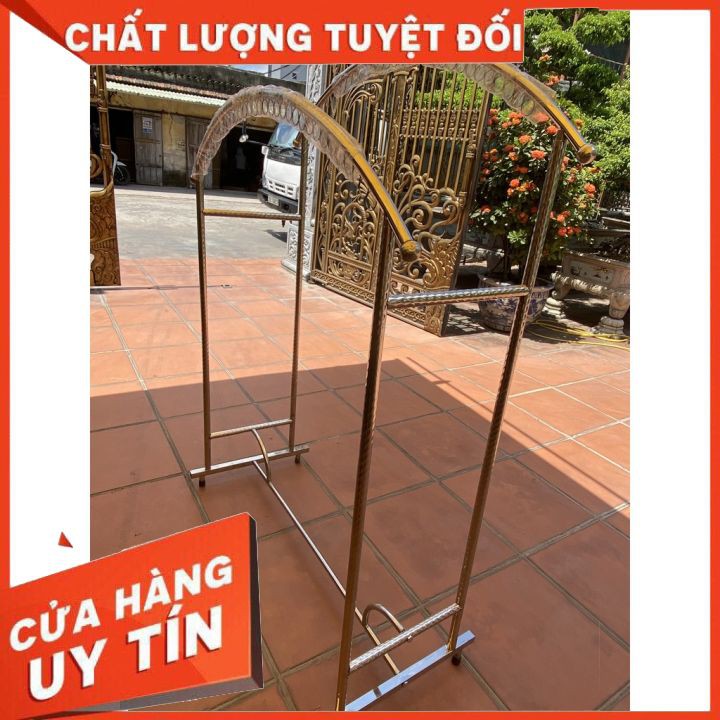 [Giá xưởng sản xuất] Giá phơi quần áo 2 tầng khung inox - Hiền Hoa - Giá treo quần áo khung inox Chuẩn 100%