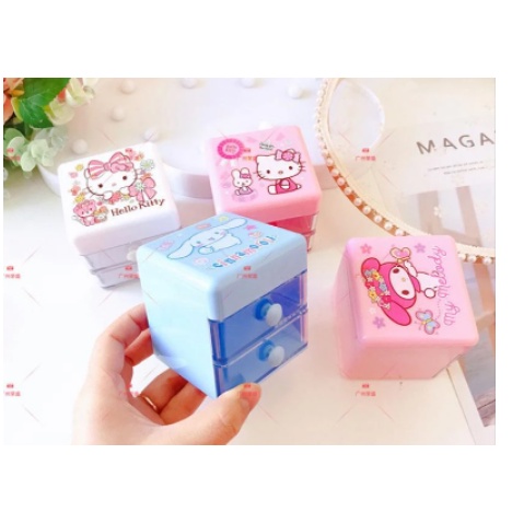Hộp Đựng Trang Sức Hình Cinnamoroll Hai Tầng Lật Dễ Thương