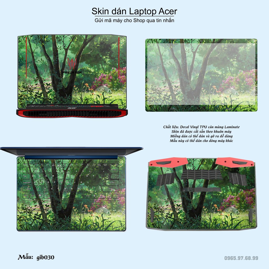 Skin dán Laptop Acer in hình Ghibli movies (inbox mã máy cho Shop)