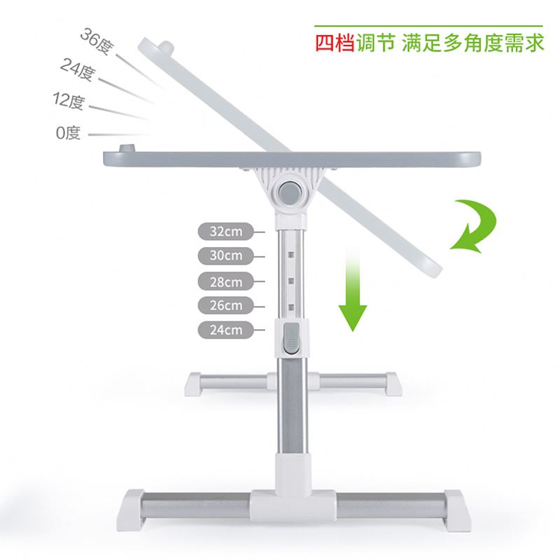 Ở trên giường, bàn máy tính lười biếng có thể được nâng lên hoặc hạ thấp phòng tập thể viết bàn giấy gấp bàn nhỏ.