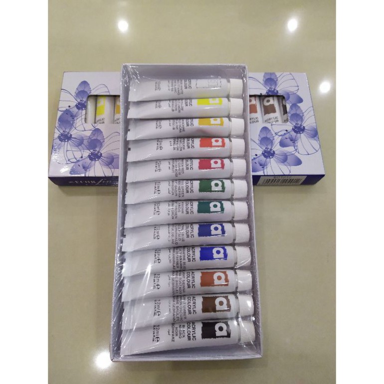 sét bột cọ bản 12 màu .