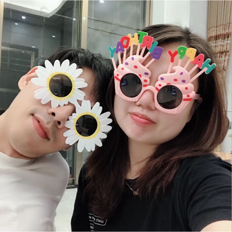 Mắt Kính Chụp Hình Chữ Happy Birthday Bằng Nhựa Dành Cho Tiệc Sinh Nhật