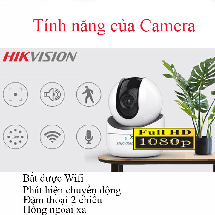 Camera IP 2M WIFI HIKVISION_Q21FD_1080P xoay 360 độ, hình ảnh full HD, chống Ngược Sáng Tốt( trắng) – Bảo hành 24 tháng