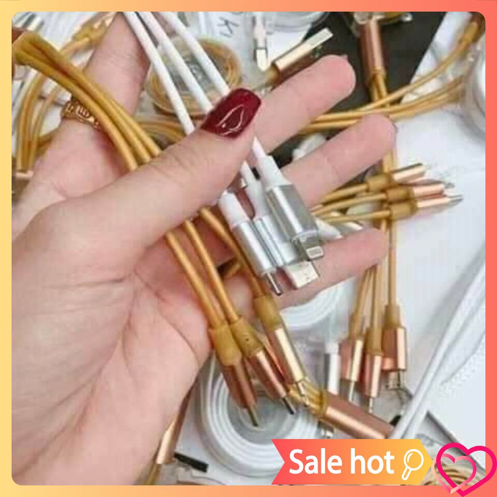 Dây sặc điện thoại rút loại 3 đầu
