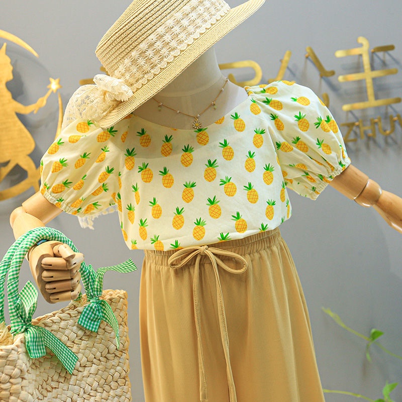 Bộ Đồ 2 Món Gồm 2 Món Áo + Quần Thời Trang Dành Cho Bé Gái 3-14 Tuổi