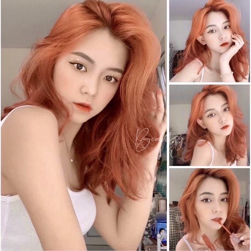 Thuốc nhuộm tóc màu Cam Đào  - Lên Từ Nền Nâu Sáng Level 6-7