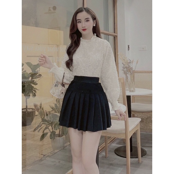 bán sỉ áo sơ mi ren lông