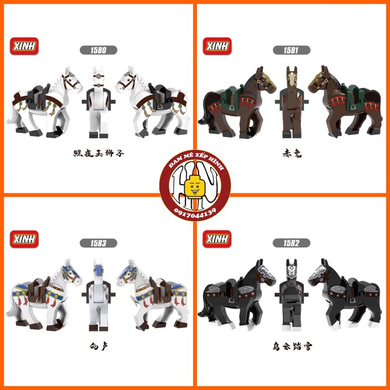 Minifigures - Ngựa chiến trung cổ - X1580 &gt; 1583 - Hàng mới nhất !