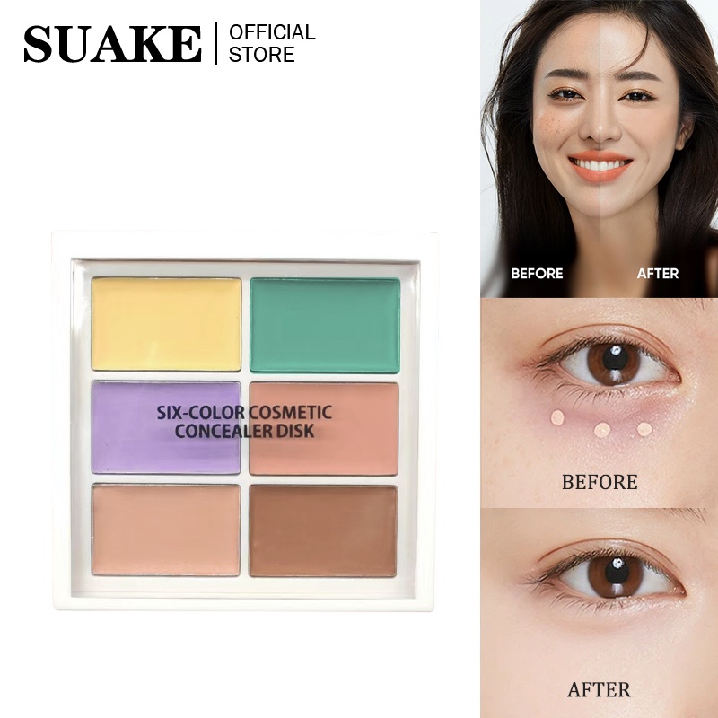 Kem che khuyết điểm SUAKE 6 màu độ che phủ cao/ chống thấm nước/ giữ màu lâu trôi 9g