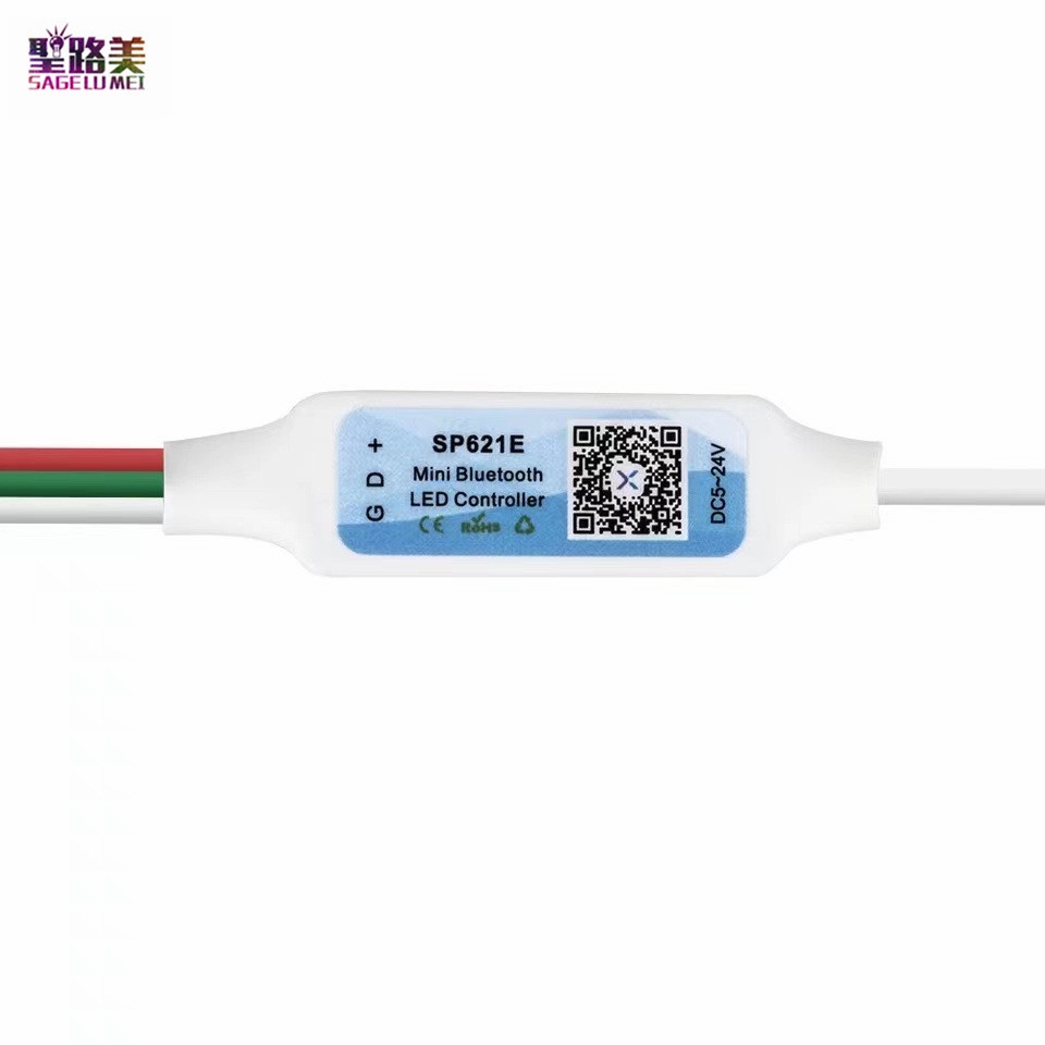 Bộ Điều Khiển Bluetooth SP621E DC5V-24V 600 Điểm Cho ws2812 ws2811 1903 12V LED RGB Pixel