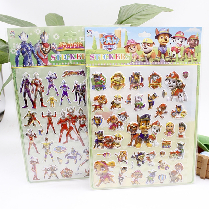 Miếng dán kiểu bong bóng họa tiết hoạt hình Frozen/ My Little Pony 3D dùng trang trí album/ nhật ký diy