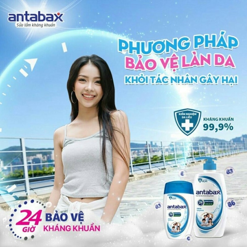 Sữa tắm Antabax kháng khuẩn, chống nắng cực thơm