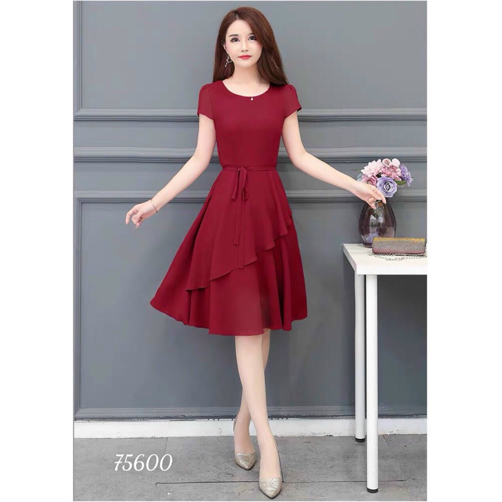ĐẦM XÒE VOAN CHIFON NỮ CỰC SANG TRỌNG DÀNH CHO CÁC QUÝ CÔ