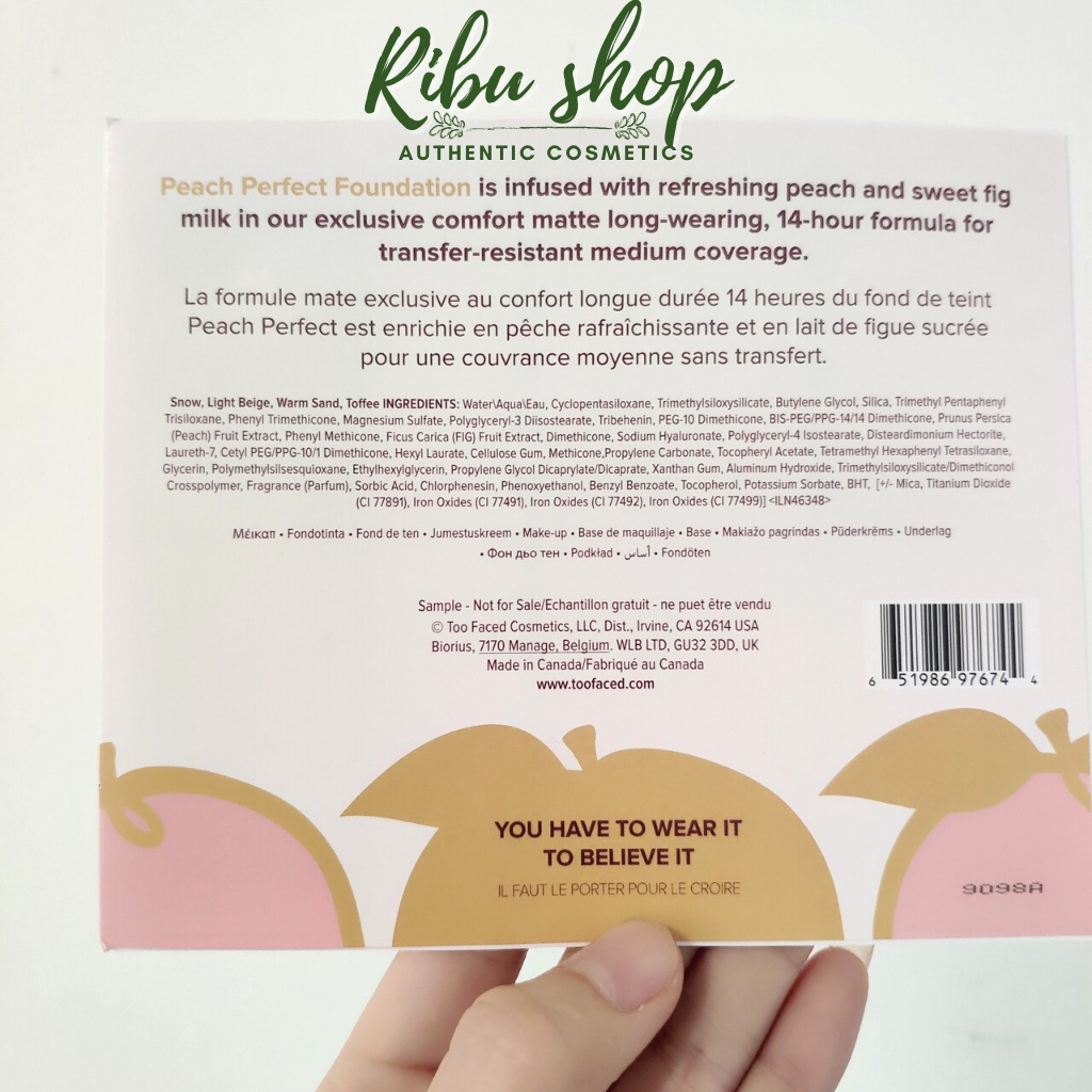 Mẫu thử kem nền Too faced tách set Sephora - Ribu shop