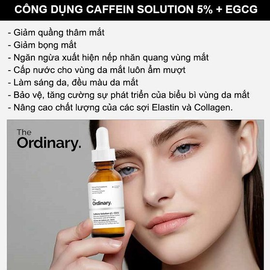 (BILL CANADA) Serum The Ordinary Serum Caffeine Solution 5% + EGCG 30ml dưỡng mắt giảm quầng thâm mắt ROSE Beauty
