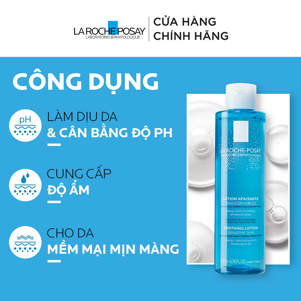 Nước cân bằng giúp làm dịu, bảo vệ da nhạy cảm La Roche-Posay Lotion Sensitive Skin 200ml