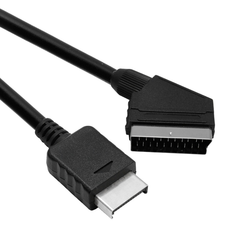 Dây Cáp 1 8M 6FT Scart RGB Cho PS1 for PS2 for PS3 RGB Scart TV Lea