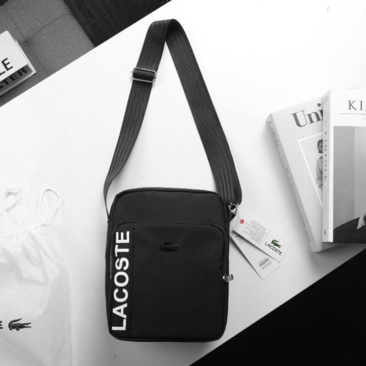 TÚI ĐEO CHÉO LACOSTE MNI 2022 CAO CẤP HÀN QUỐC, TÚI THỜI TRANG MÀU ĐEN